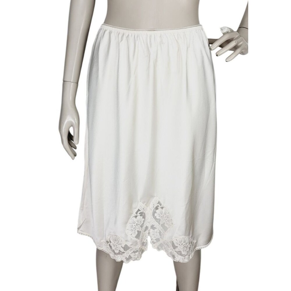 Vintage 60s Wacoal Blush Lace Half Skirt Slip Size Large